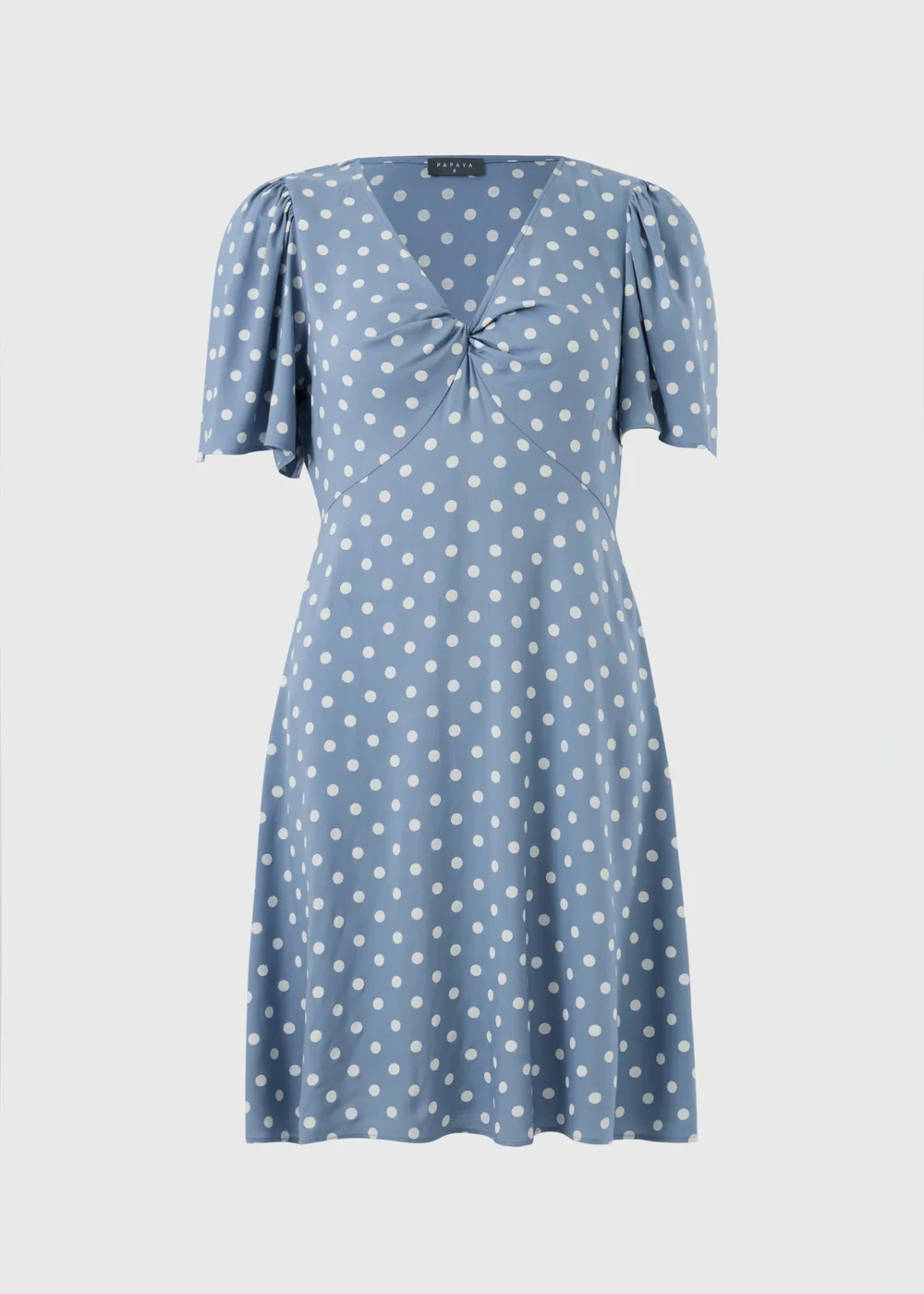 Blue Polka Dot Mini Tea Dress - 16 Image 3
