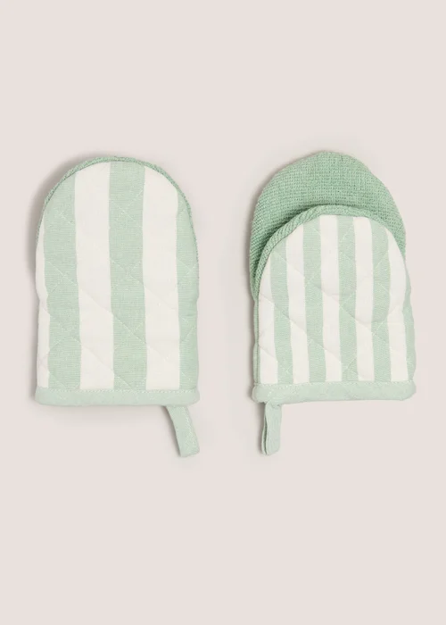 Green Striped Pot Grabbers Image 1