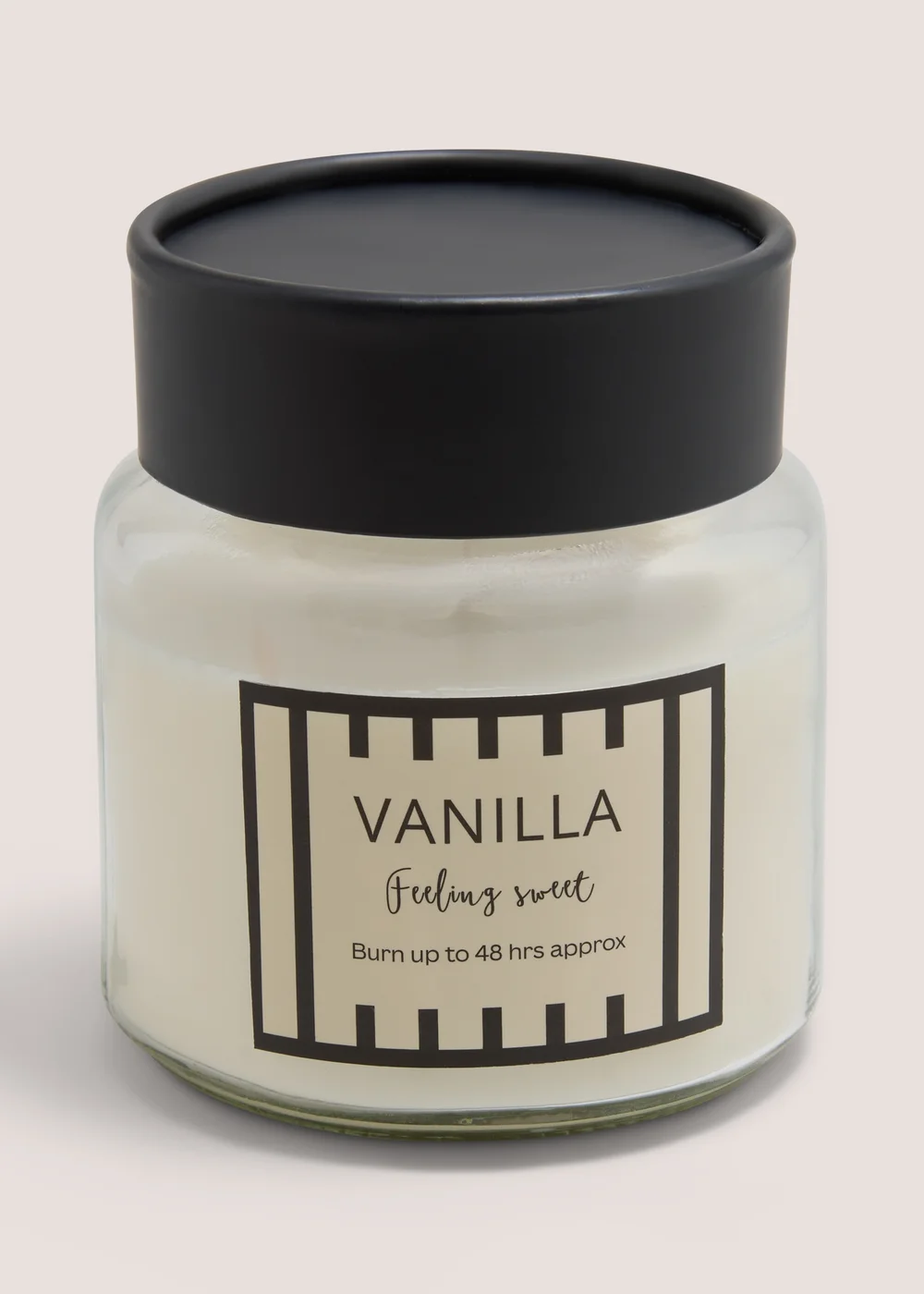 Vanilla Stripe Candle Jar Image 1