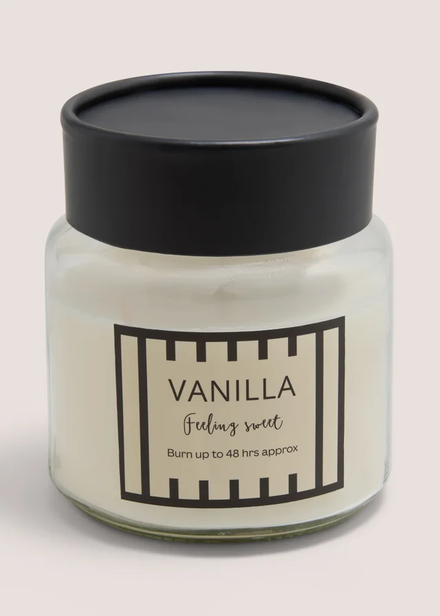 Vanilla Stripe Candle Jar