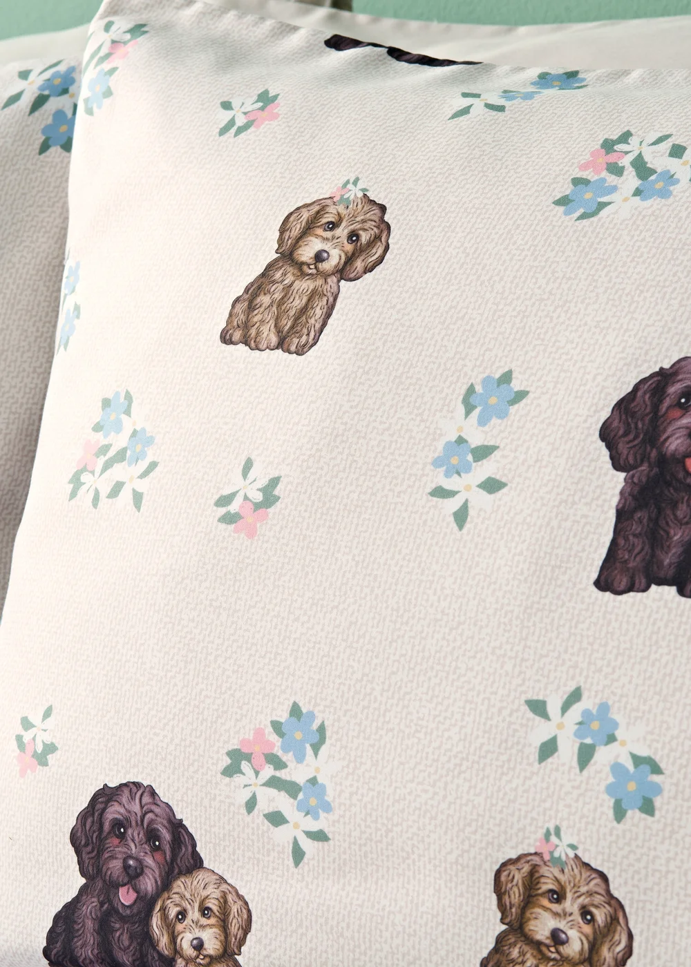 Multicolour Floral Cockapoo Duvet Set - Single Image 2