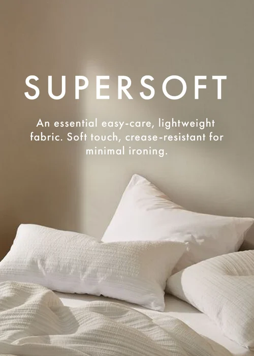 White Seersucker Frill Duvet Set - Double Image 2