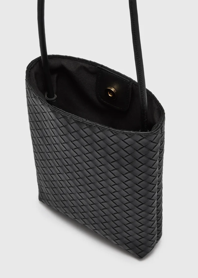 Black Woven Phone Bag