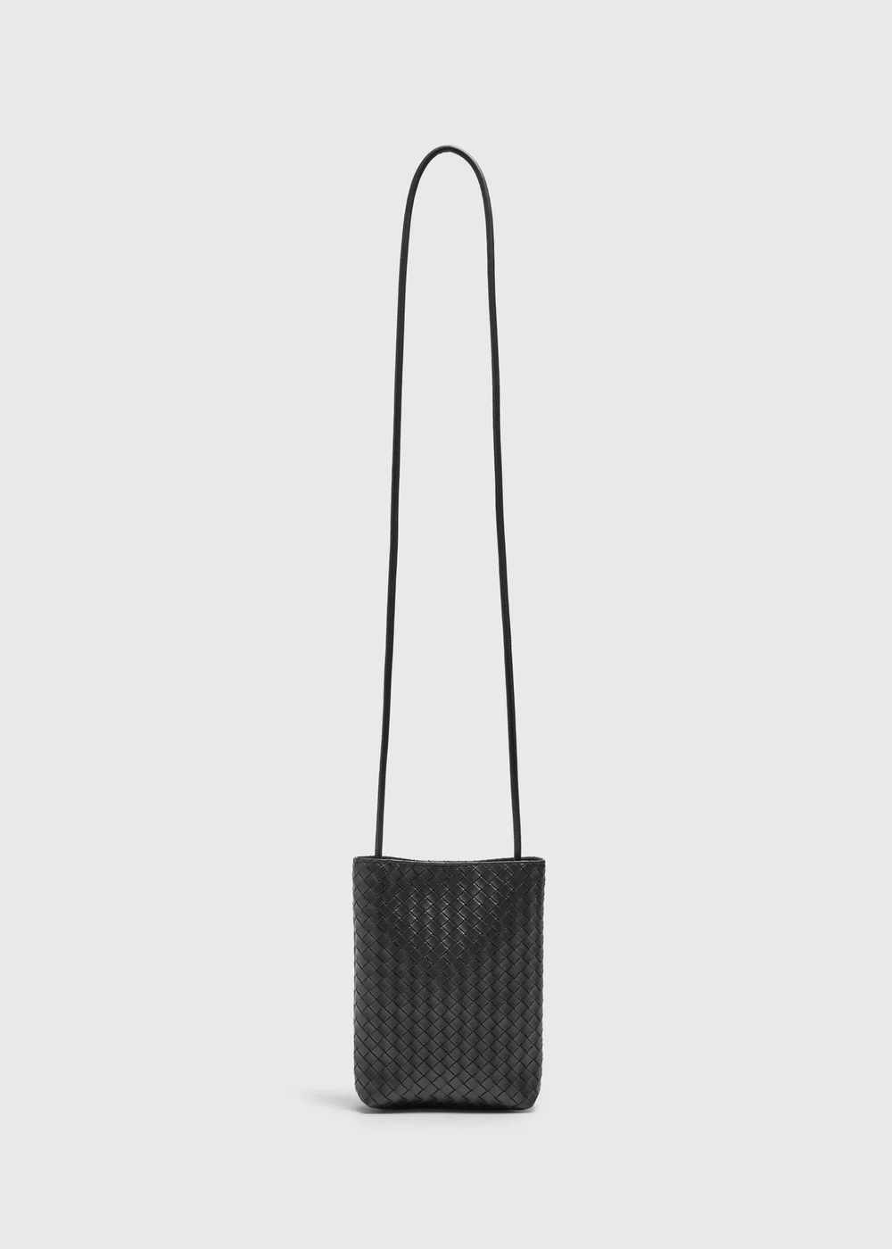 Black Woven Phone Bag Image 1