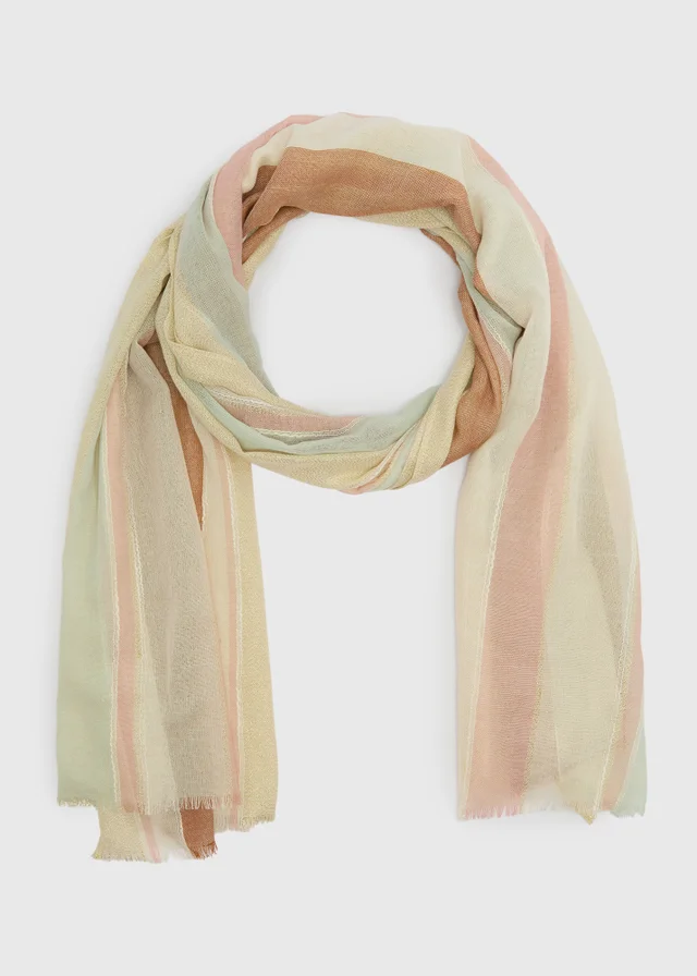 Pink Stripe Lightweight Scarf