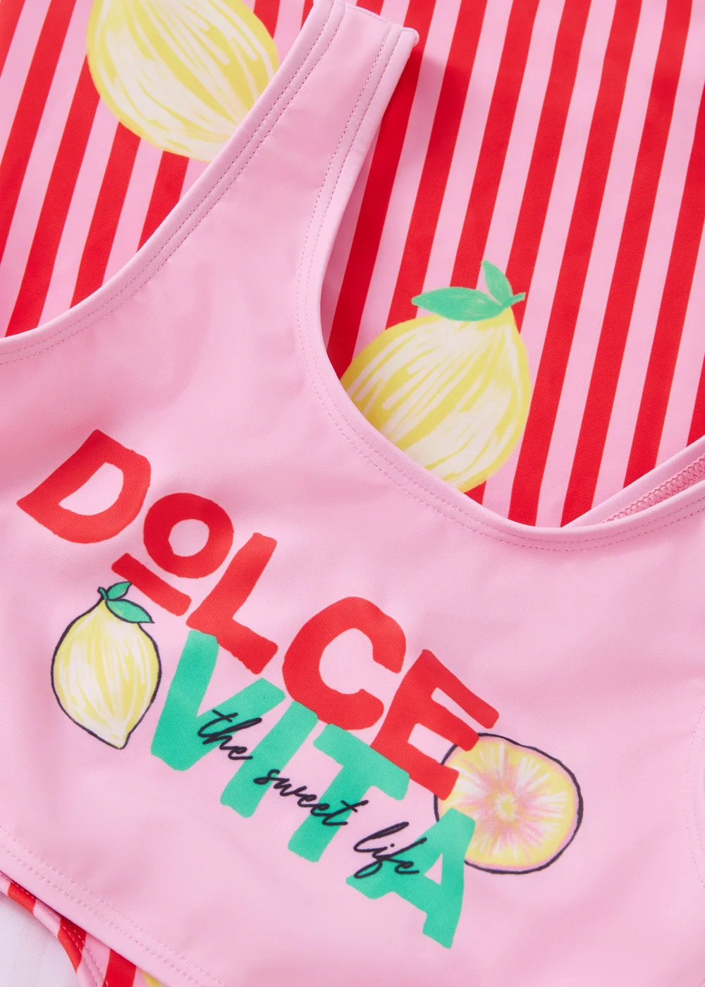 2 Pack Girls Multicolour Lemon Swimming Costumes (6-15yrs) - 6-7 Yrs Image 2