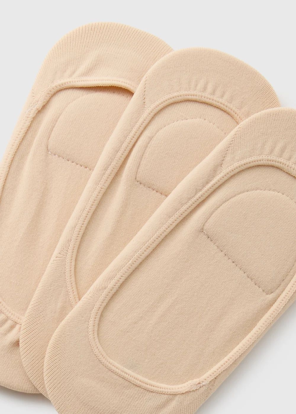 3 Pack Nude Cushioned Footsie Socks - Sizes 3-5 .5 Image 2