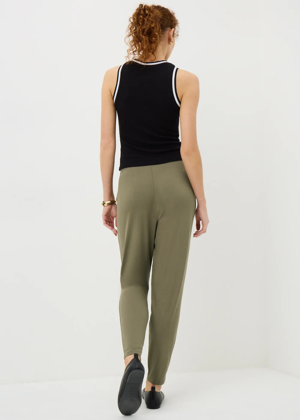 Khaki Harem Trousers - Size 8 Image 3