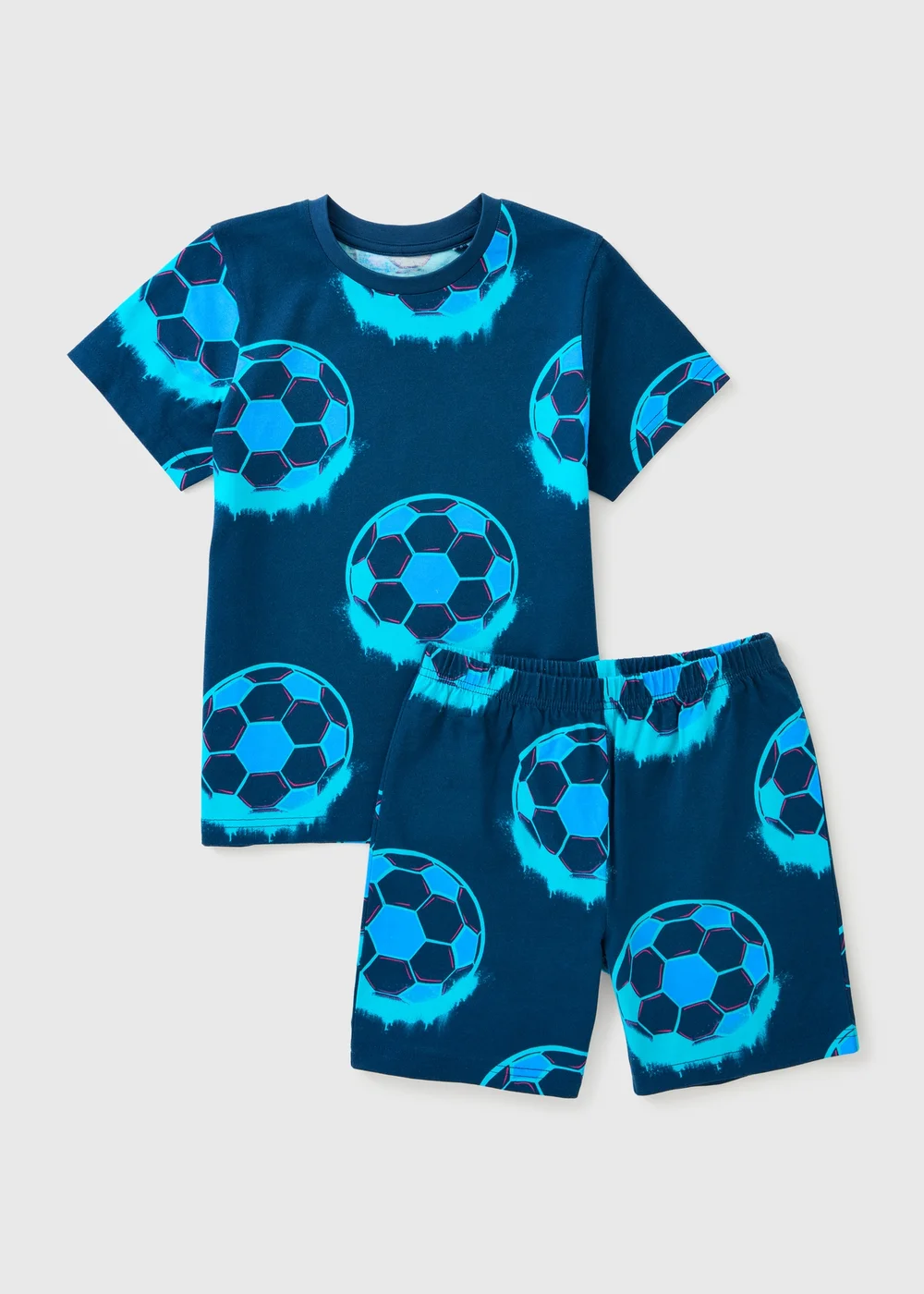 Boys Navy Football Pyjama Set (1-13yrs) - 1 to 1 half years Image 1