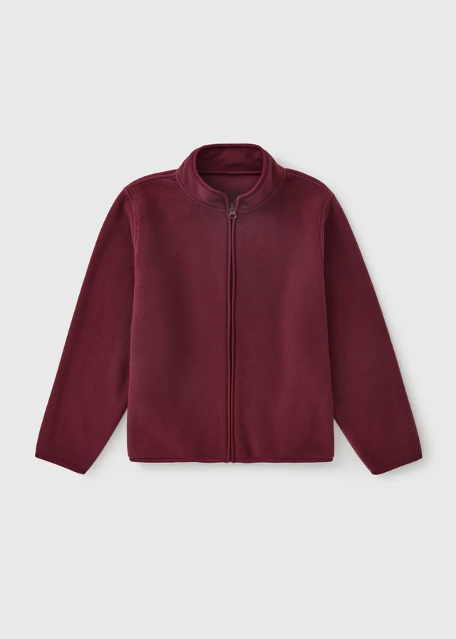 Kids Burgundy Zip Fleece (4-13yrs)