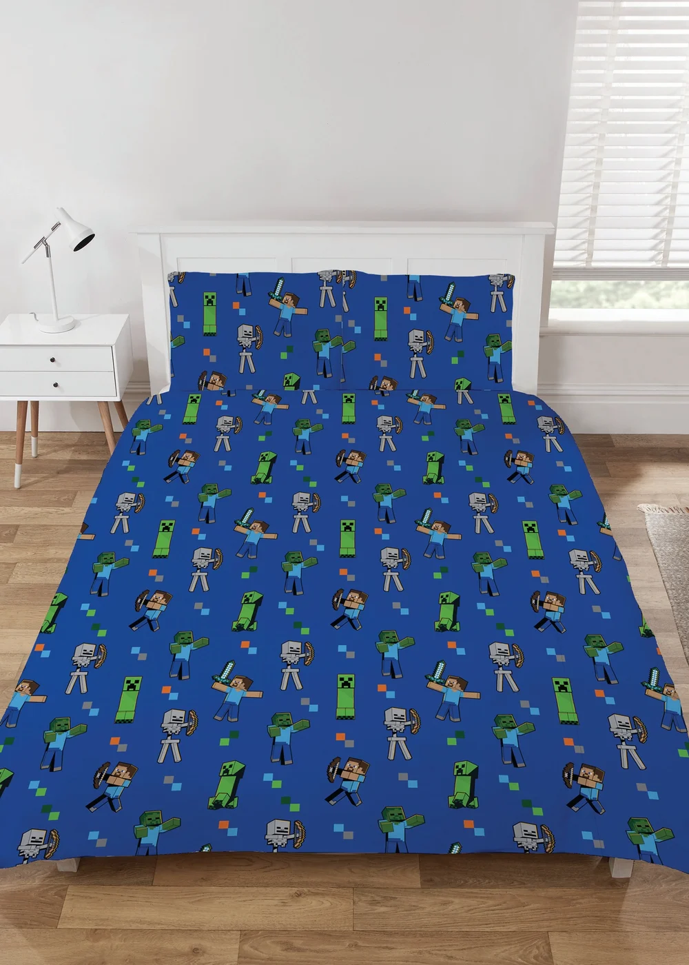 Minecraft Blue & Green Bed Set - Single Image 2