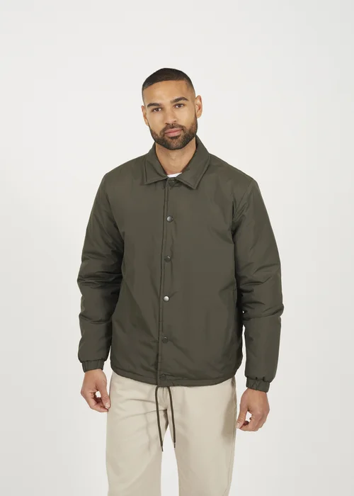 Brave Soul Khaki Padded Coach Jacket - M Image 1