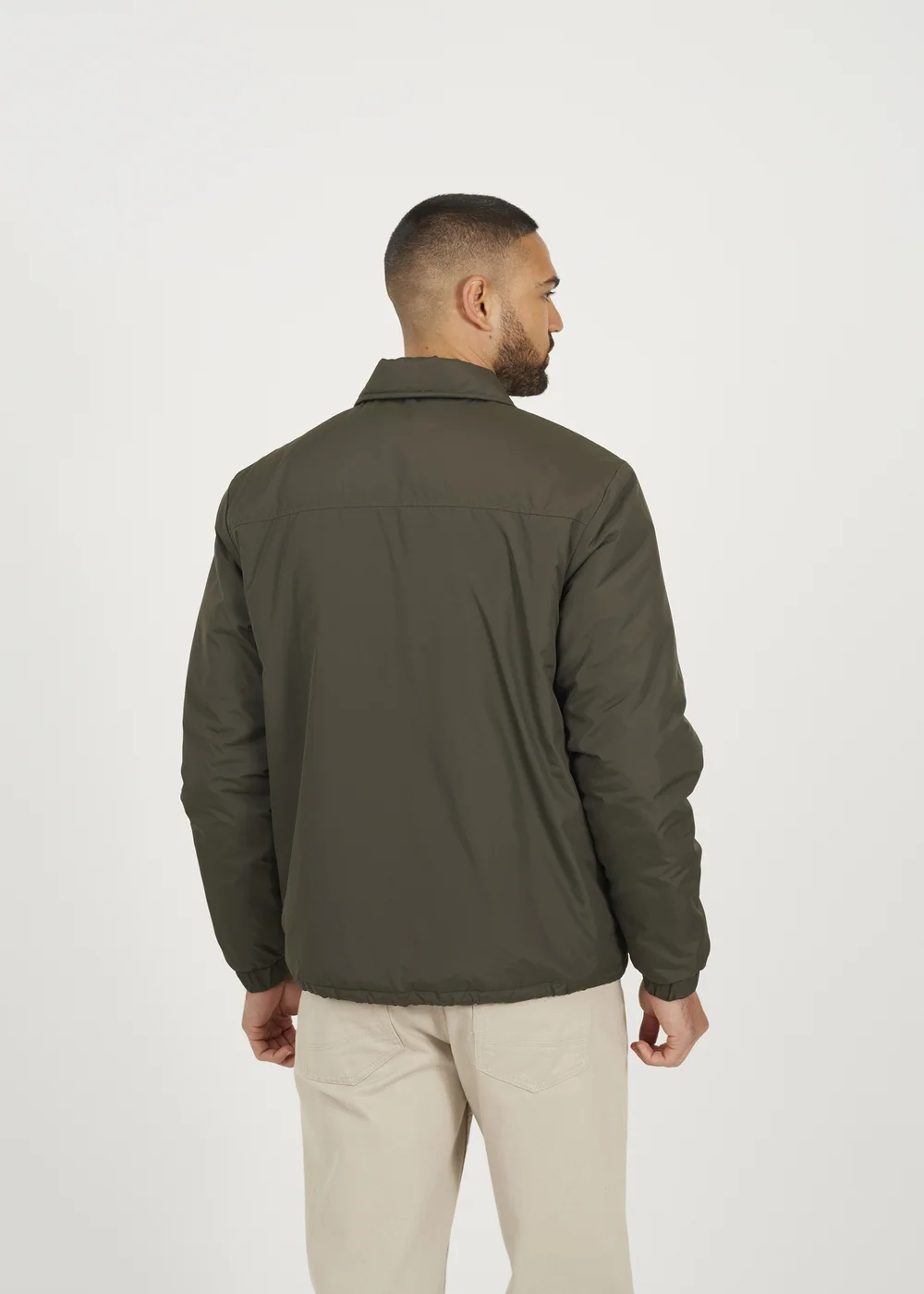 Brave Soul Khaki Padded Coach Jacket - M Image 2
