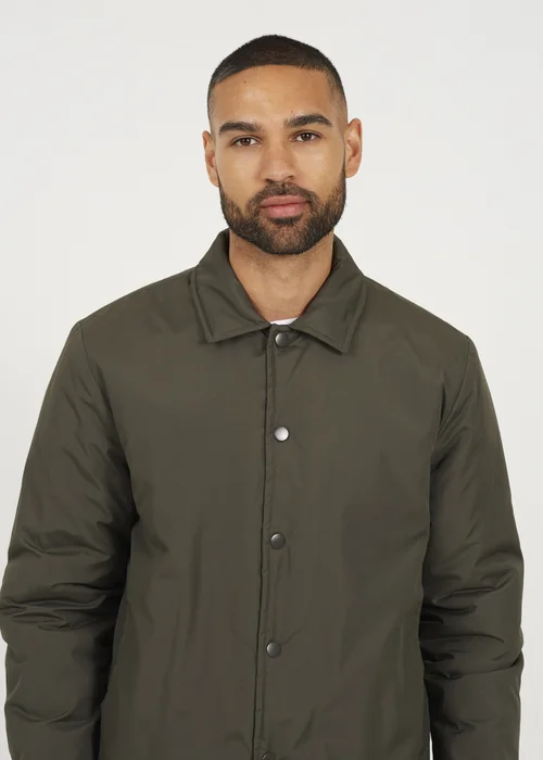 Brave Soul Khaki Padded Coach Jacket - M Image 3