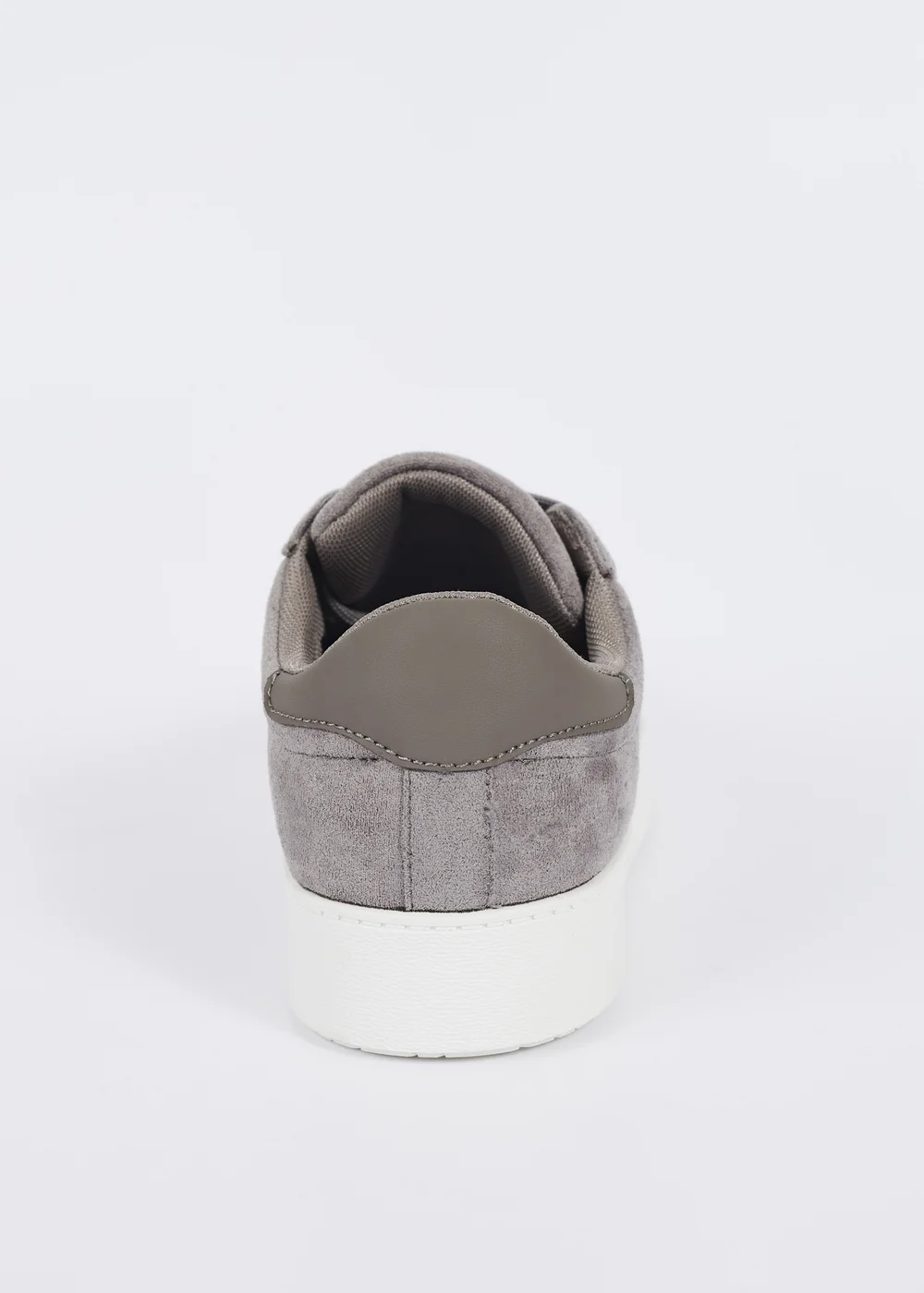 Brave Soul Grey Faux Suede Trainers with Contrast Sole - 7 Image 2
