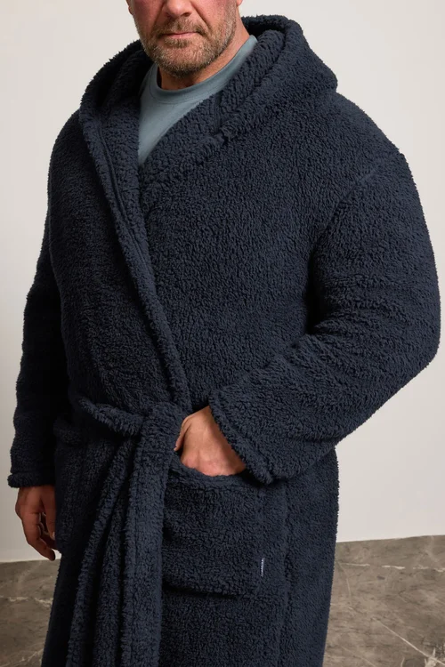 BadRhino Navy Blue Borg Dressing Gown - 4XL Image 4