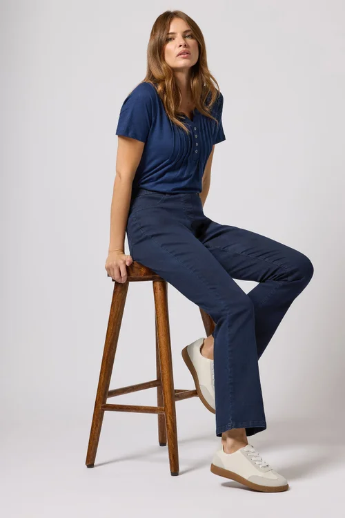 M&Co Indigo Blue Bootcut Jeggings - 10/L31 Image 5