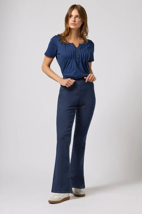 M&Co Indigo Blue Bootcut Jeggings - 10/L31 Image 2
