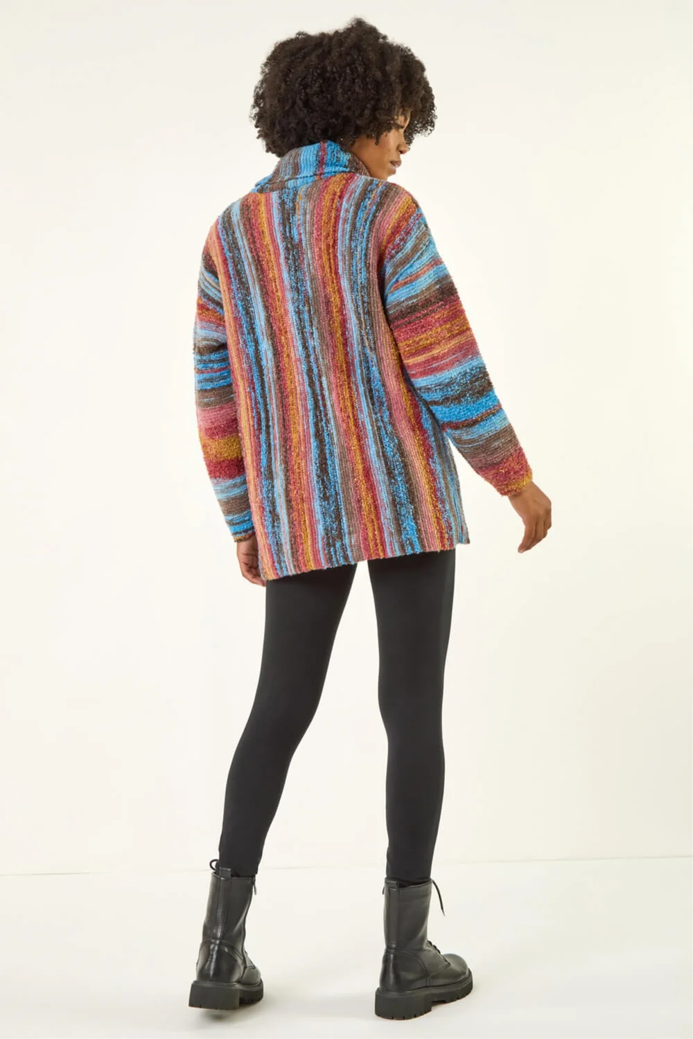 Roman Rust Space Dye Roll Neck Knit Jumper - 10 Image 3