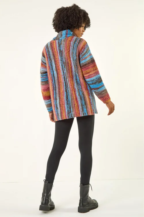Roman Rust Space Dye Roll Neck Knit Jumper - 10 Image 3