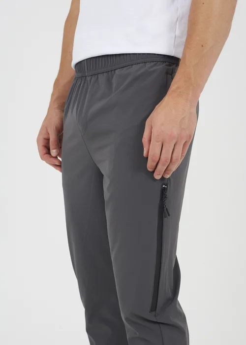 Brave Soul Dark Grey Straight Leg Elasticated Waist Trousers - M Image 3