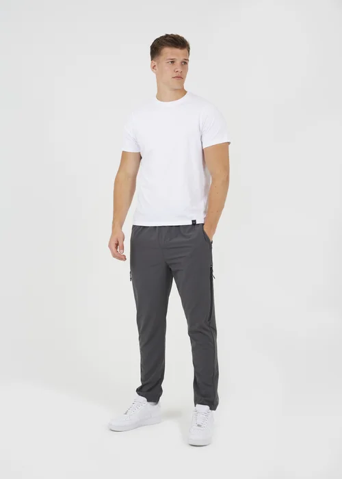 Brave Soul Dark Grey Straight Leg Elasticated Waist Trousers - M Image 4