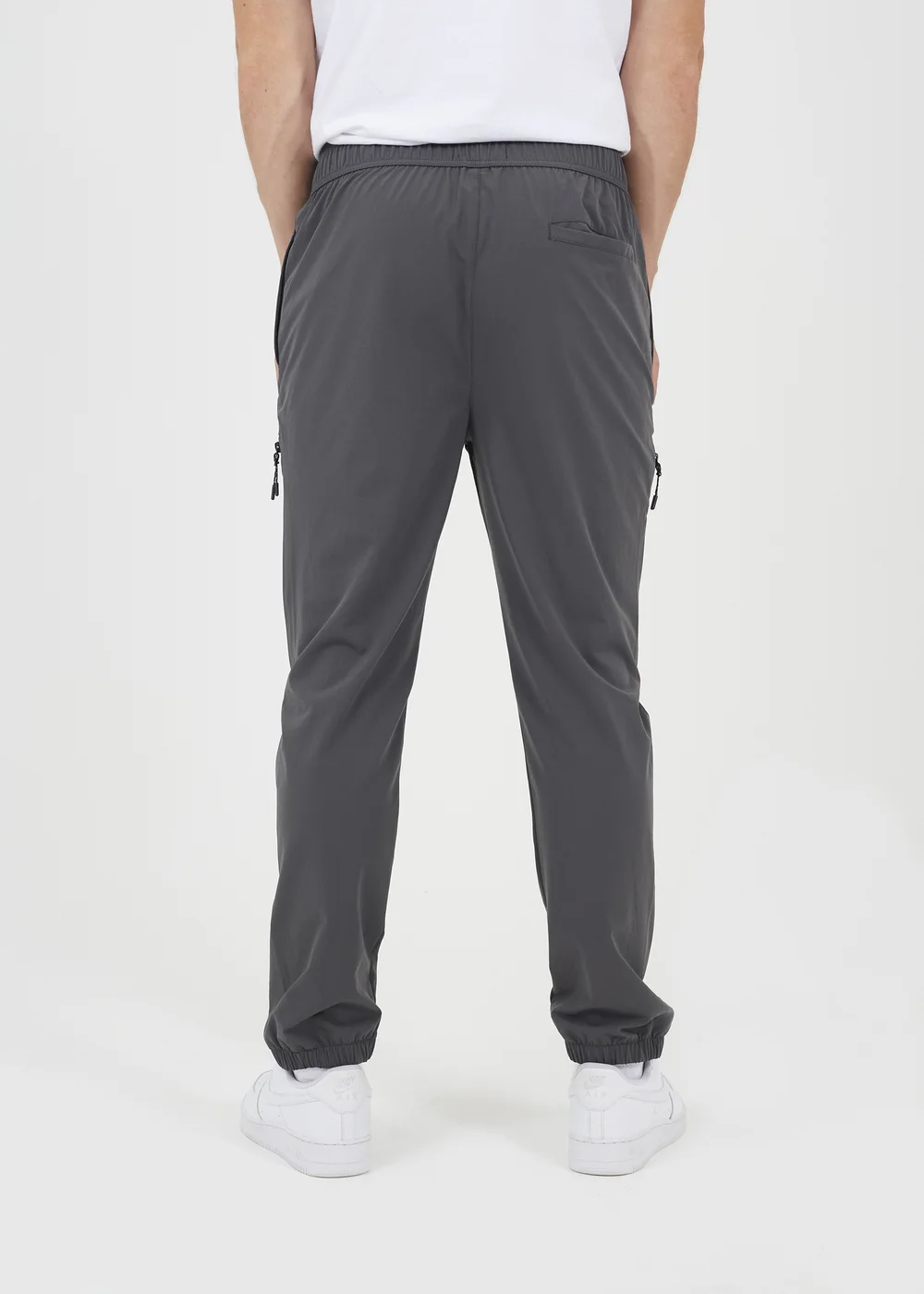 Brave Soul Dark Grey Straight Leg Elasticated Waist Trousers - M Image 2