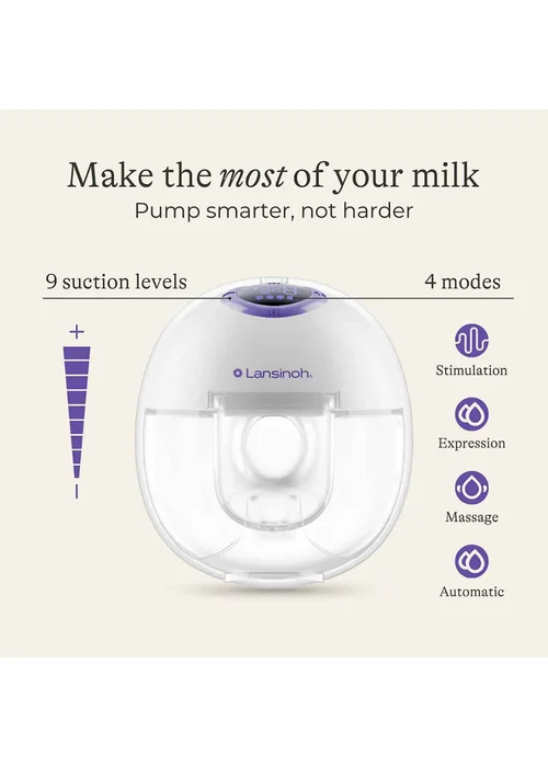 Lansinoh Clear Wearable Double Breast Pump - One Size Image 5