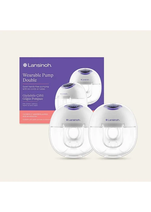 Lansinoh Clear Wearable Double Breast Pump - One Size Image 1