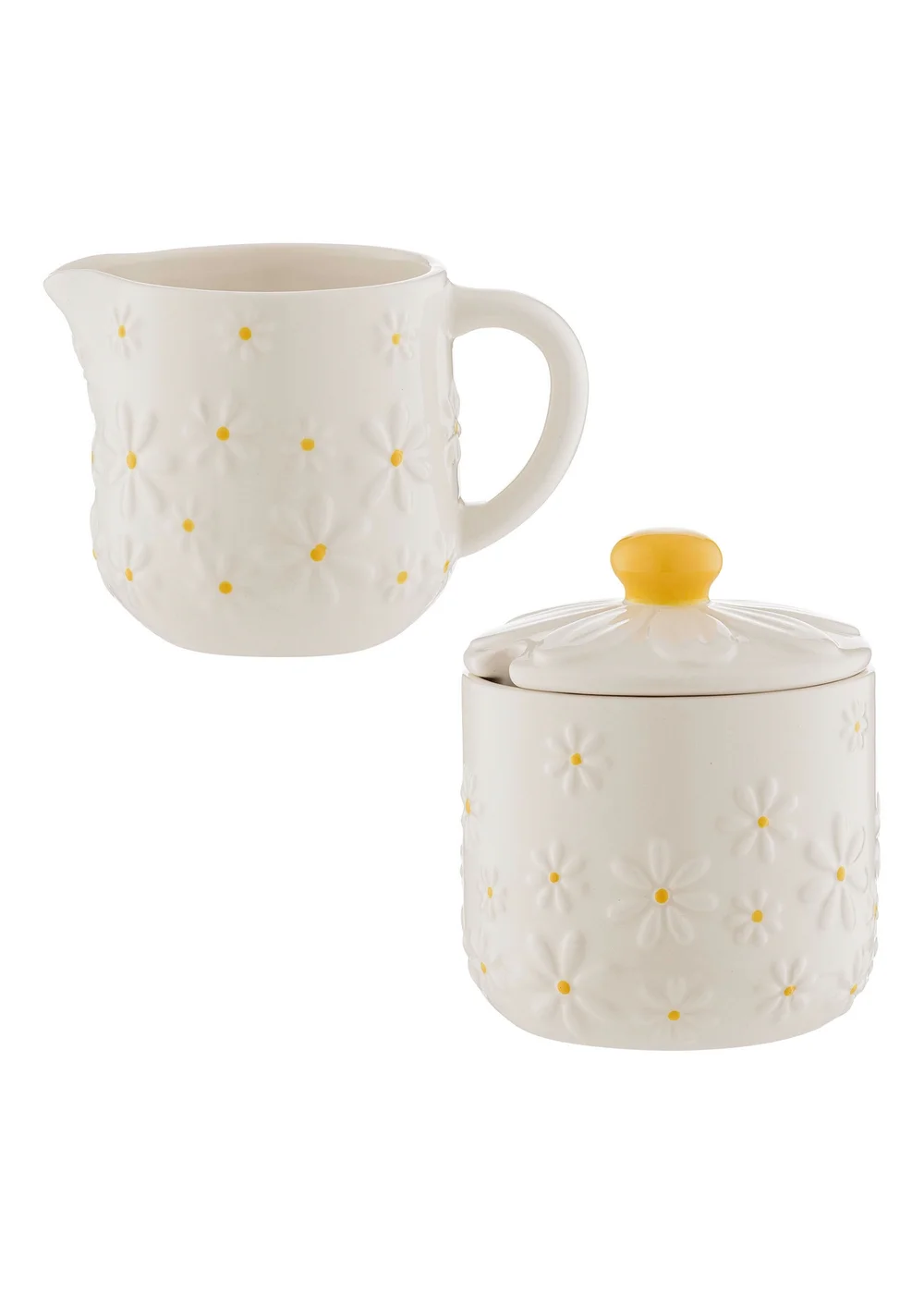 Price & Kensington Cream Daisy Milk Jug & Sugar Bowl Set - One Size Image 1