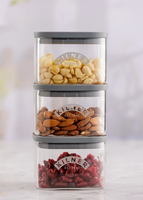 Kilner Fresh Storage Square Jar Set of 3 0.5L - One Size Image 2