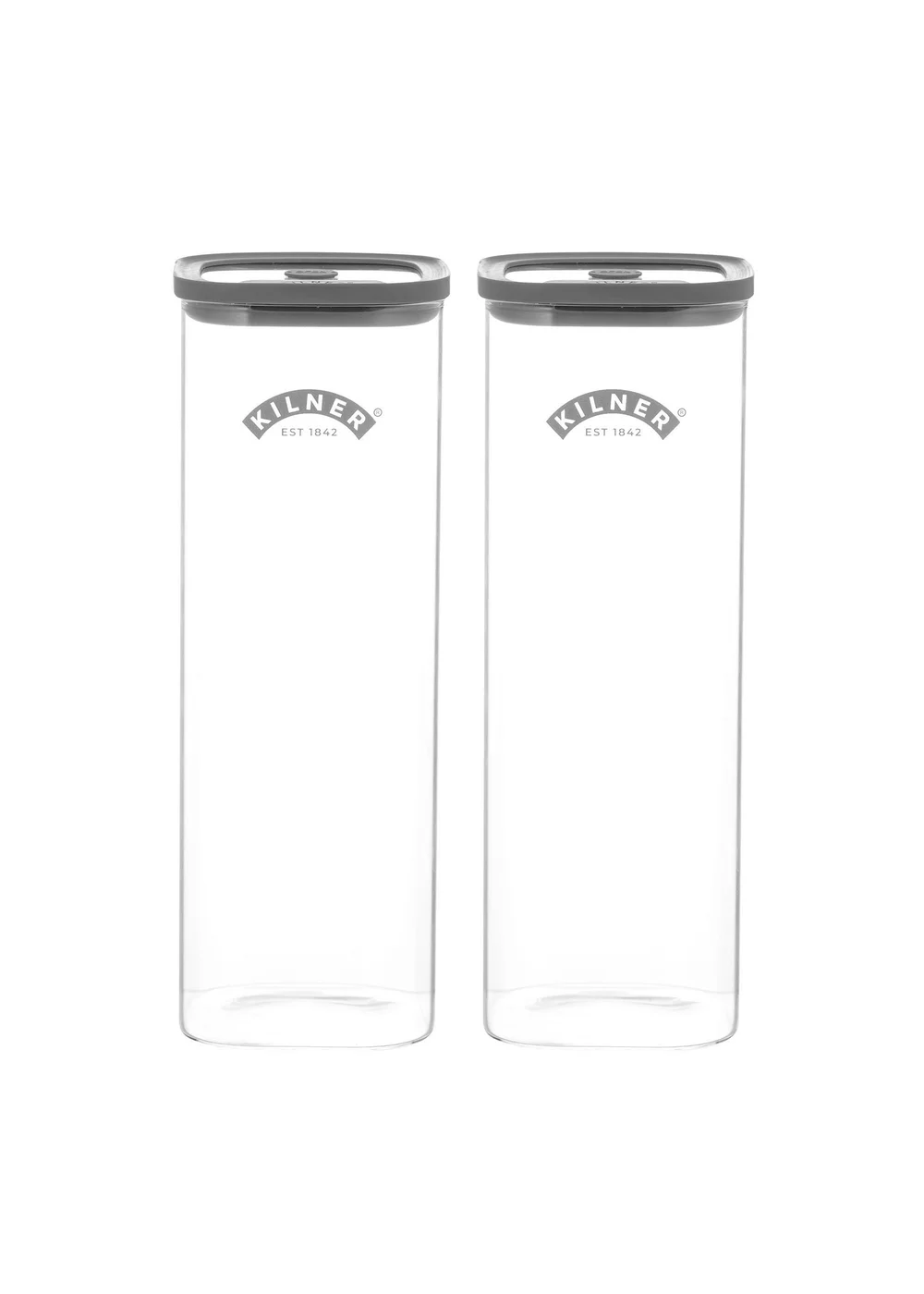 Kilner Fresh Storage Square 2L Jars Set of 2 - One Size Image 1