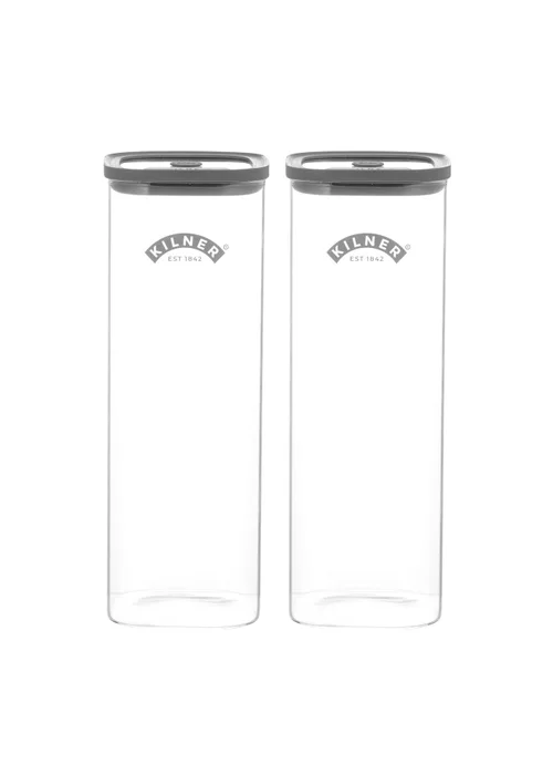 Kilner Fresh Storage Square 2L Jars Set of 2 - One Size Image 1