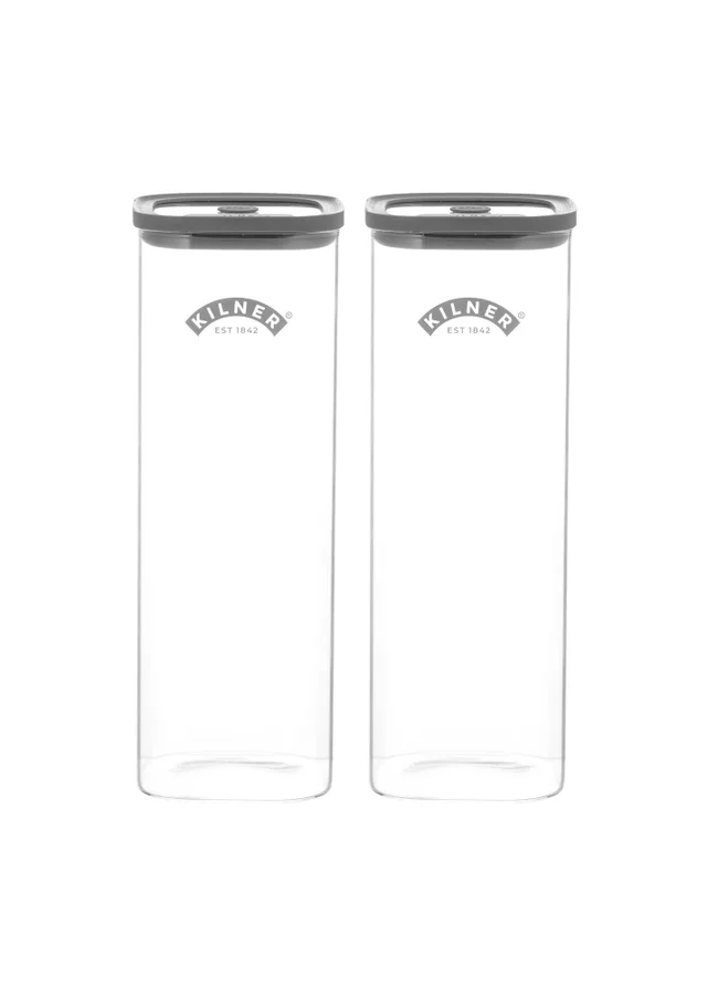 Kilner Fresh Storage Square 2L Jars Set of 2