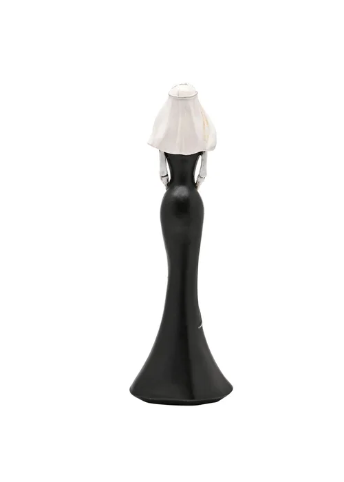 Hocus Pocus Black & White Skeleton Bride Figurine - One Size Image 3