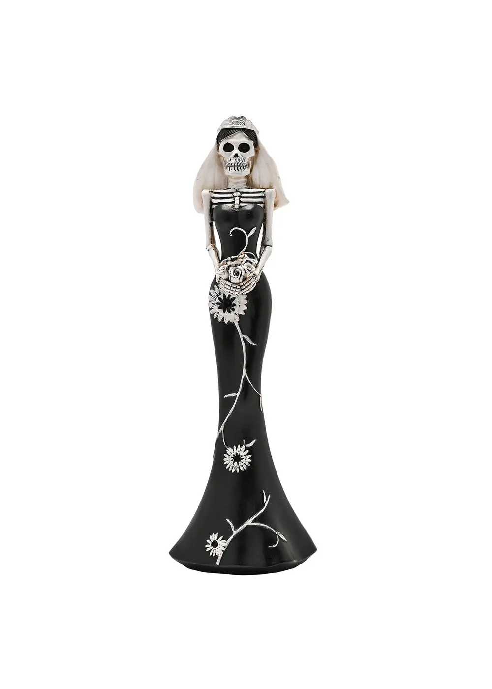 Hocus Pocus Black & White Skeleton Bride Figurine - One Size Image 1