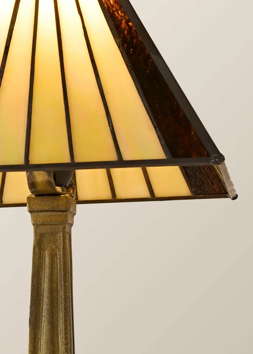 ValueLights Tiffany Stained Glass Antique Brass Table Lamp - One Size Image 4