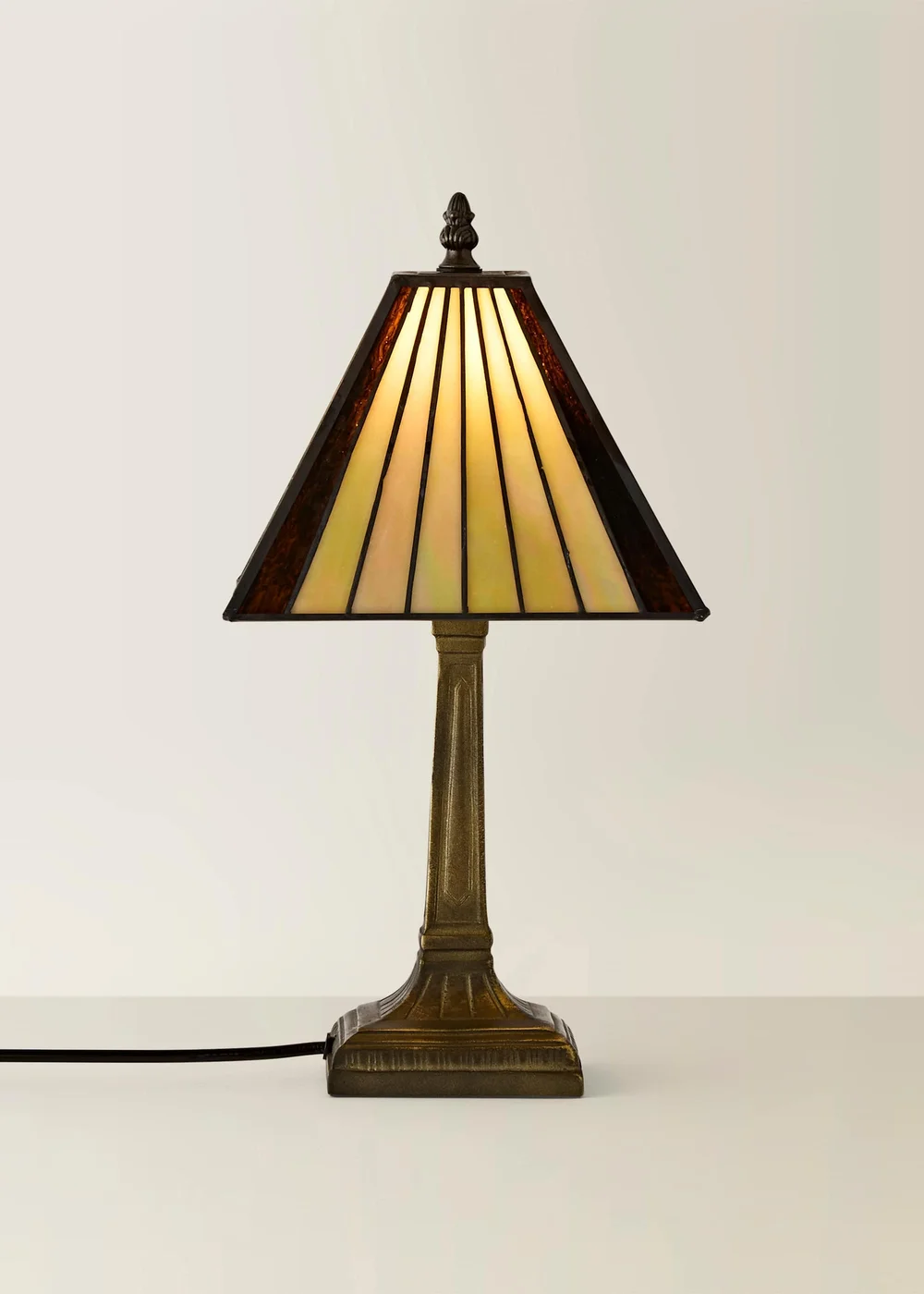 ValueLights Tiffany Stained Glass Antique Brass Table Lamp - One Size Image 6