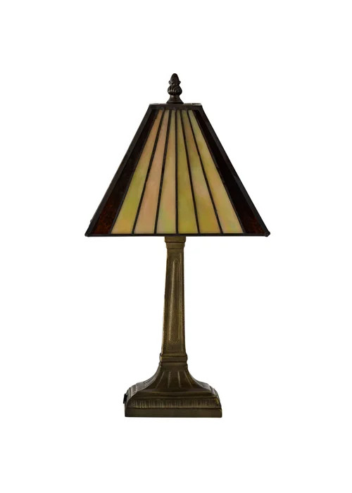 ValueLights Tiffany Stained Glass Antique Brass Table Lamp - One Size Image 2