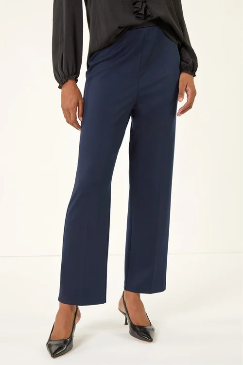 Roman Navy Straight Leg Ponte Trouser - 14 Image 4