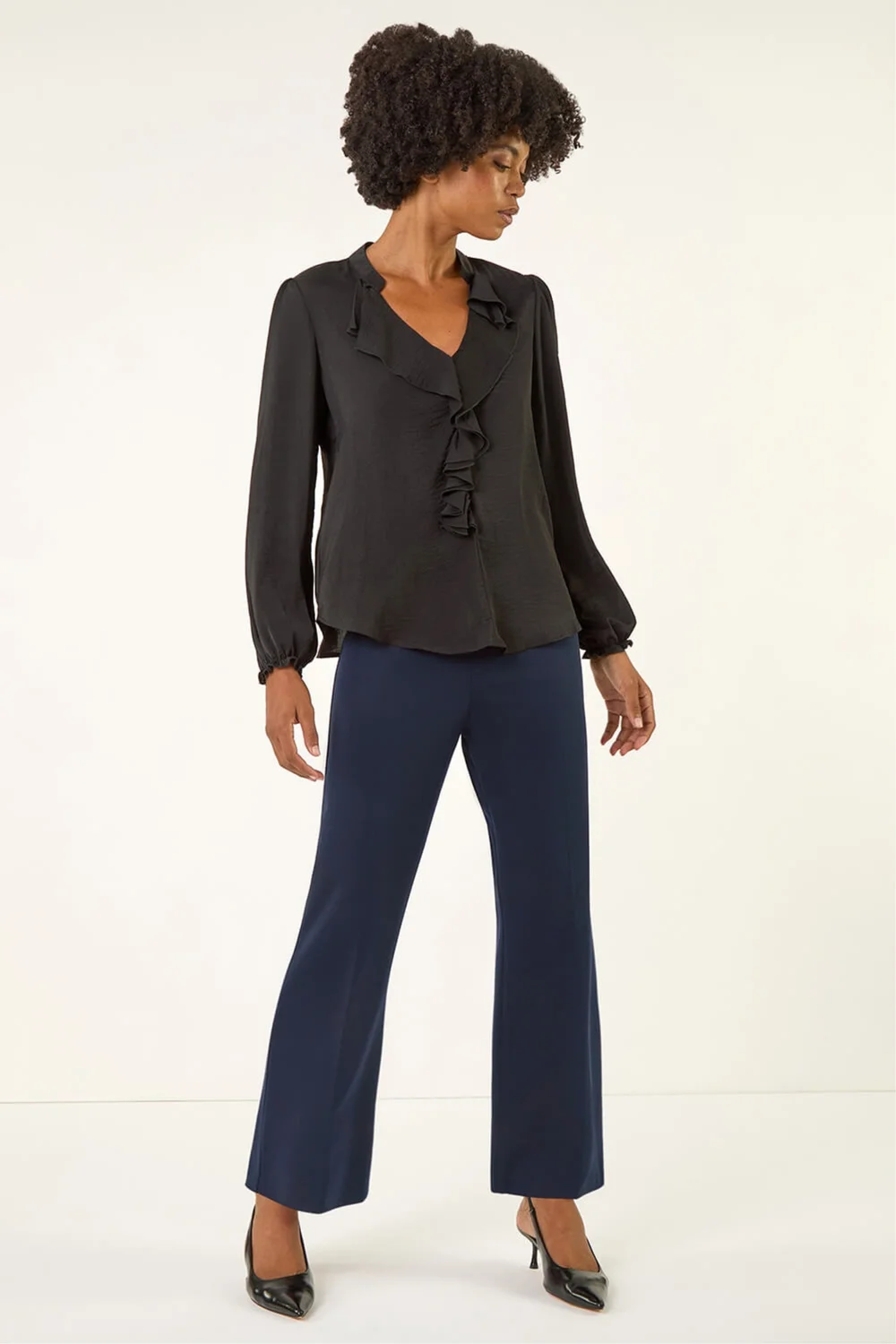 Roman Navy Straight Leg Ponte Trouser - 14 Image 2