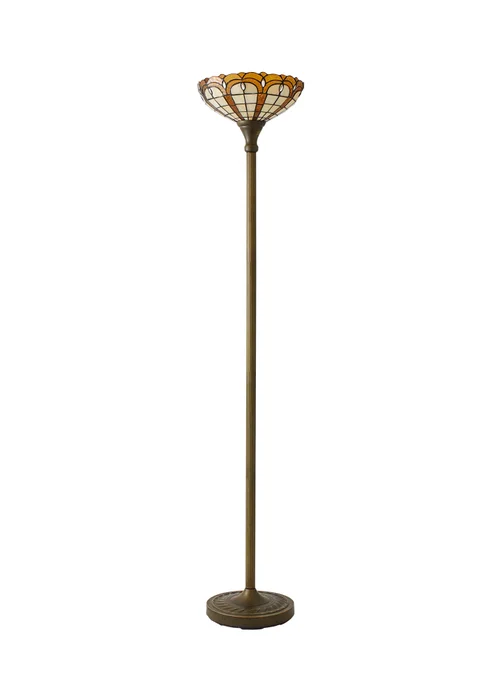 ValueLights Tiffany Jewel Stained Glass Uplighter Floor Lamp - One Size Image 5