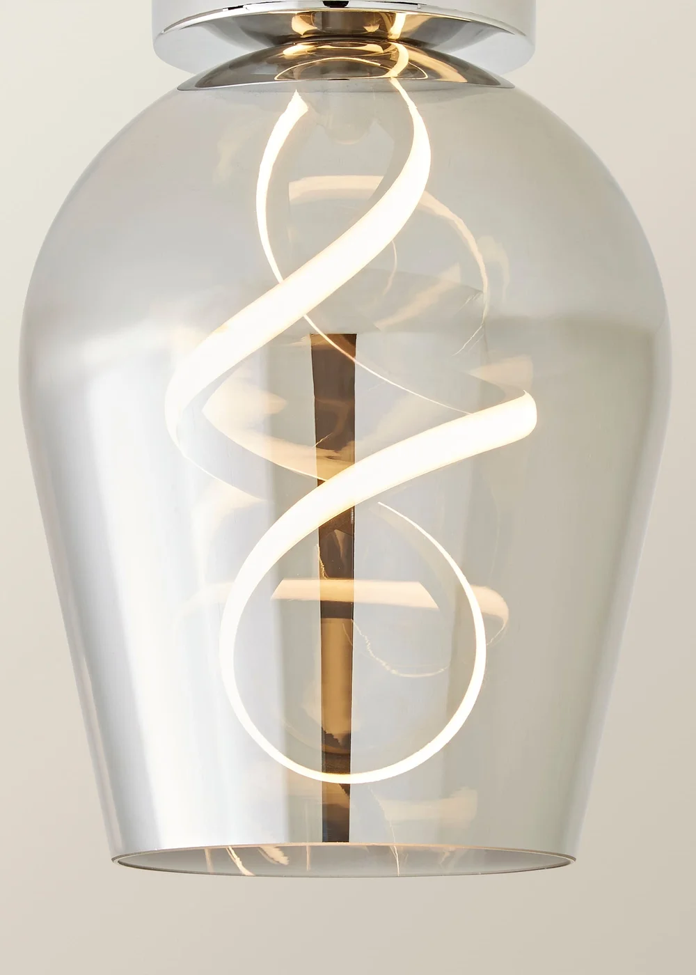 ValueLights Helix Smoked Glass Integrated LED Ceiling Light - One Size Image 4