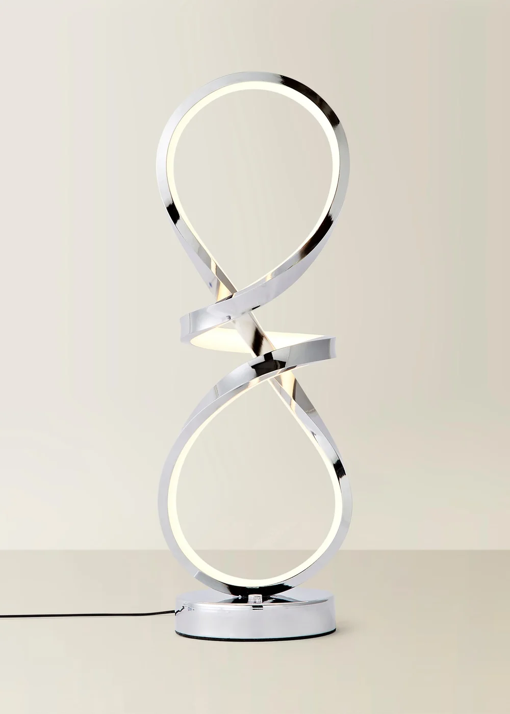 ValueLights Infinity Swirl Integrated LED Touch Dimmer Table Lamp - One Size Image 3