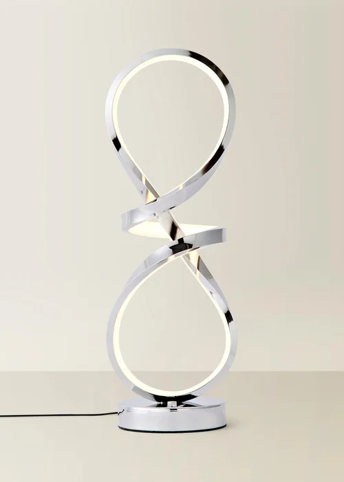 ValueLights Infinity Swirl Integrated LED Touch Dimmer Table Lamp - One Size Image 3