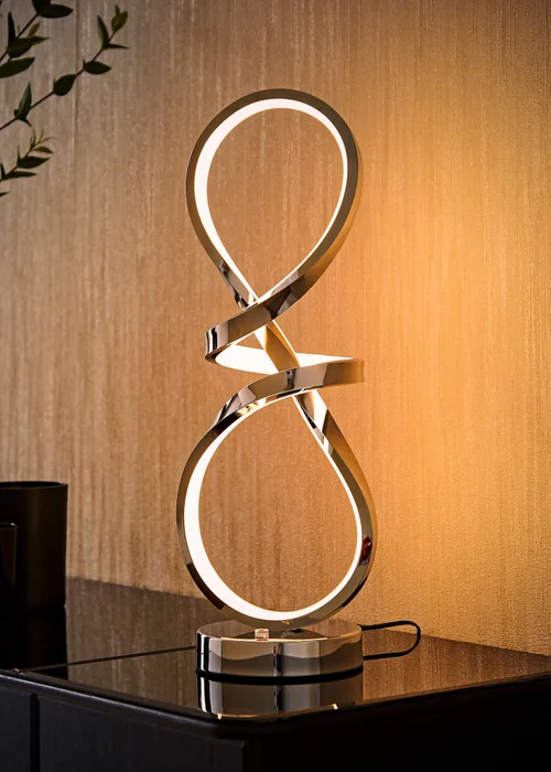ValueLights Infinity Swirl Integrated LED Touch Dimmer Table Lamp - One Size Image 2
