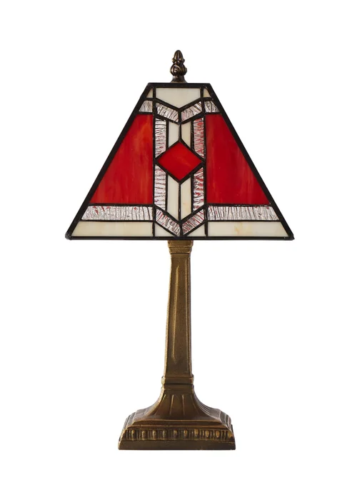 ValueLights Tiffany Aztec Stained Glass Table Lamp - One Size Image 5