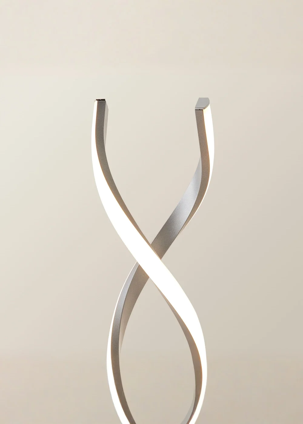 ValueLights Infinity Double Twist Integrated LED Grey Floor Lamp - One Size Image 4