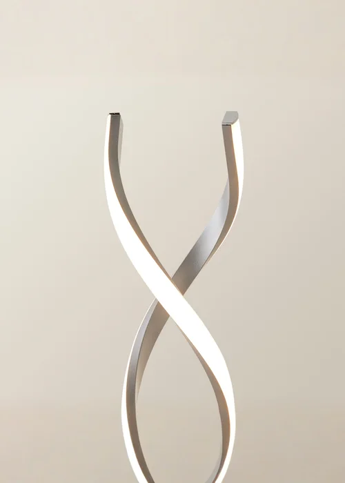 ValueLights Infinity Double Twist Integrated LED Grey Floor Lamp - One Size Image 4