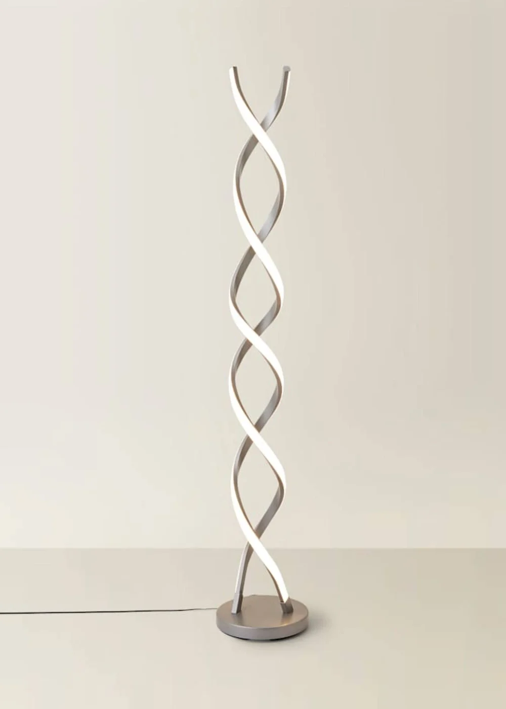 ValueLights Infinity Double Twist Integrated LED Grey Floor Lamp - One Size Image 3